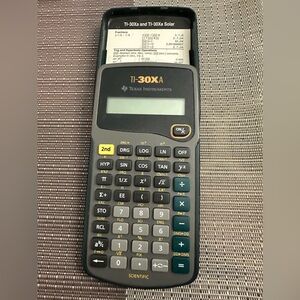 Texas Instruments Scientific Calculator TI 30XA Solar Power Gray EUC Pre Owned